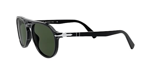Persol Green Aviator Sunglasses 55mm Black Frame