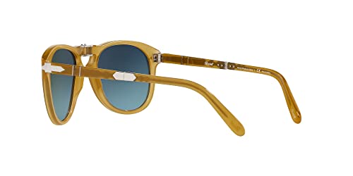 Men's Persol Steve McQueen Aviator Sunglasses, Opal Yellow/Blue