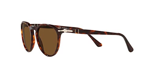 Persol PO3286S Round Sunglasses, Havana/Brown Polarized 51mm