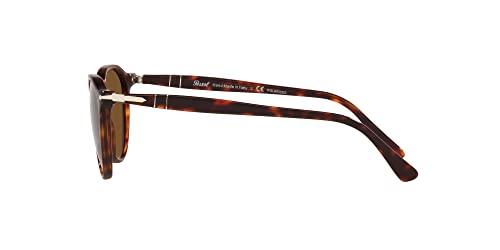 Persol PO3286S Round Sunglasses, Havana/Brown Polarized 51mm