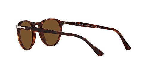 Persol PO3286S Round Sunglasses, Havana/Brown Polarized 51mm