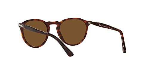 Persol PO3286S Round Sunglasses, Havana/Brown Polarized 51mm