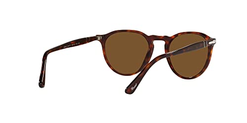 Persol PO3286S Round Sunglasses, Havana/Brown Polarized 51mm