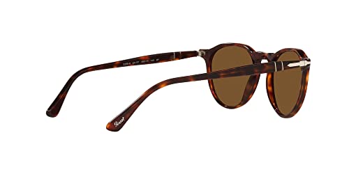 Persol PO3286S Round Sunglasses, Havana/Brown Polarized 51mm