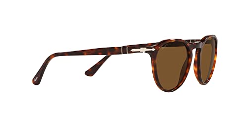 Persol PO3286S Round Sunglasses, Havana/Brown Polarized 51mm