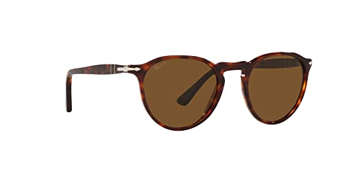 Persol PO3286S Round Sunglasses, Havana/Brown Polarized 51mm