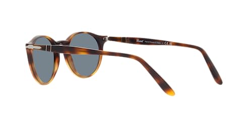 Persol Round Sunglasses in Tortoise with Light Blue
