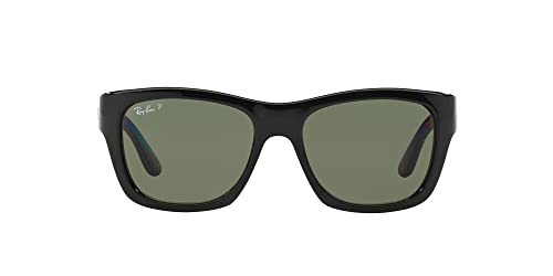 Ray-Ban RB4194 Black/Polarized Green Square Sunglasses