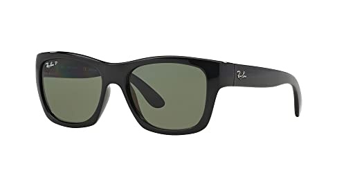Ray-Ban RB4194 Black/Polarized Green Square Sunglasses