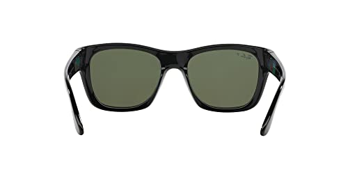 Ray-Ban RB4194 Black/Polarized Green Square Sunglasses