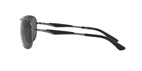 Ray-Ban RB3519 Aviator Sunglasses for Men, Gunmetal/Green