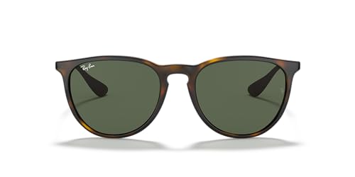 Ray-Ban Erika Round Sunglasses, Light Havana/Dark Green