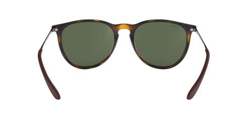Ray-Ban Erika Round Sunglasses, Light Havana/Dark Green