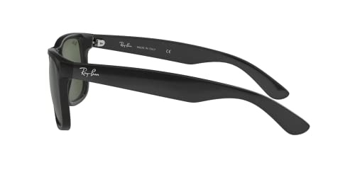 Ray-Ban RB4165 Justin Sunglasses, Black/Dark Green, 55mm
