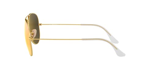 Ray-Ban Gold Aviator Sunglasses, Green Mirrored Fuchsia