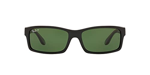 Ray-Ban RB4151 Rectangular Black/Polarized Green Sunglasses 59mm