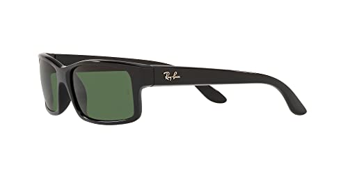 Ray-Ban RB4151 Rectangular Black/Polarized Green Sunglasses 59mm