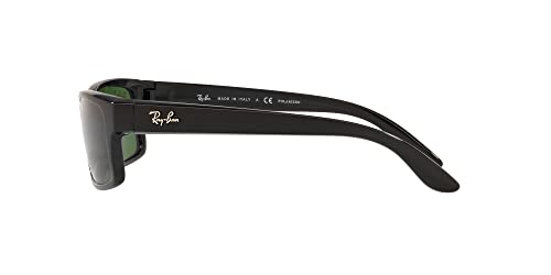 Ray-Ban RB4151 Rectangular Black/Polarized Green Sunglasses 59mm