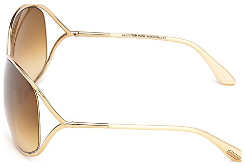 Miranda Shiny Rose Gold Brown Gradient Sunglasses