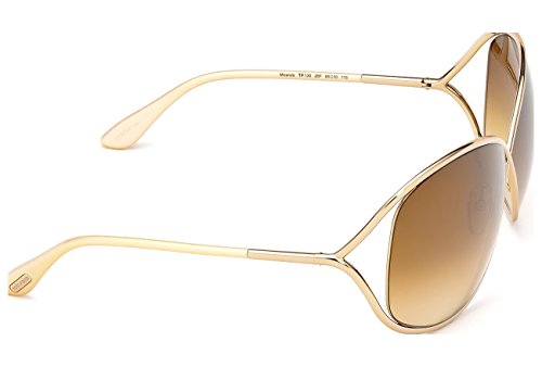Miranda Shiny Rose Gold Brown Gradient Sunglasses