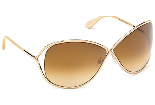 Miranda Shiny Rose Gold Brown Gradient Sunglasses