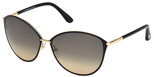 Tom Ford Shiny Rose Gold Sunglasses with Smoke Lenses