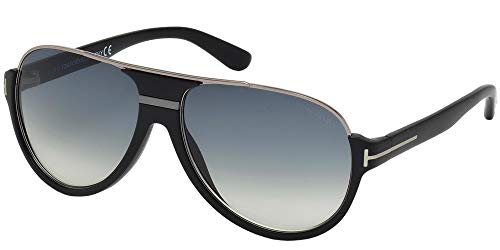 Tom Ford Aviator Sunglasses Matte Black/Ruthenium 59mm TF334