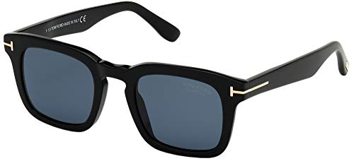 Tom Ford Square Sunglasses - Shiny Black - 50mm