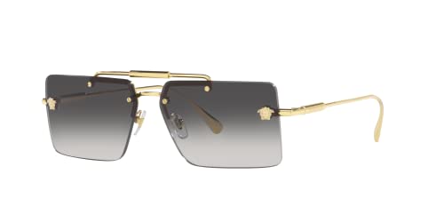 Versace Women's Gold Frame Sunglasses with Grey Lenses