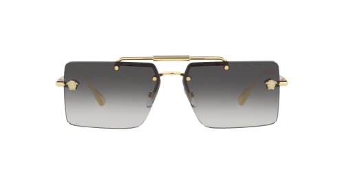 Versace Women's Gold Frame Sunglasses with Grey Lenses