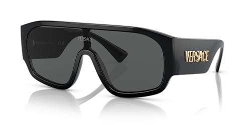 Versace Black Frame Sunglasses with Dark Grey Lenses