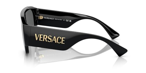 Versace Black Frame Sunglasses with Dark Grey Lenses