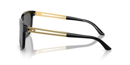 Versace Men's Sunglasses: Black Frame, Grey Lenses