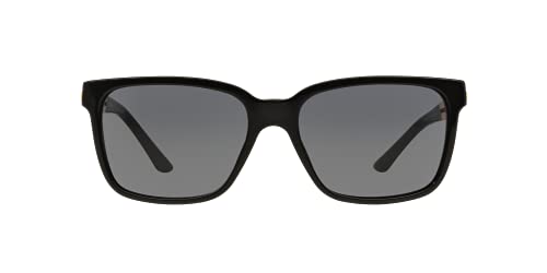 Versace Men's Sunglasses: Black Frame, Grey Lenses