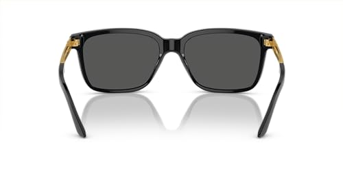 Versace Men's Sunglasses: Black Frame, Grey Lenses