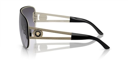 Versace Woman Sunglasses: Gold Frame, Grey Gradient Lenses
