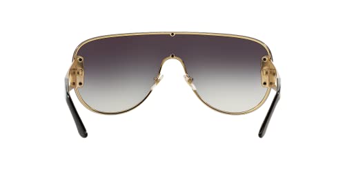 Versace Woman Sunglasses: Gold Frame, Grey Gradient Lenses