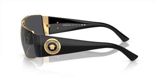 Versace Gold Frame Sunglasses with Dark Grey Lenses