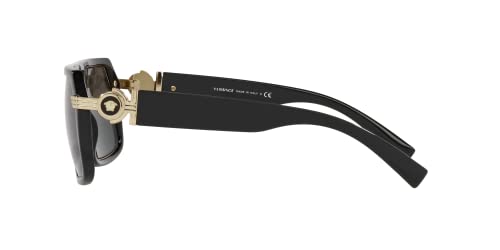 Versace Black Frame Sunglasses with Dark Grey Lenses