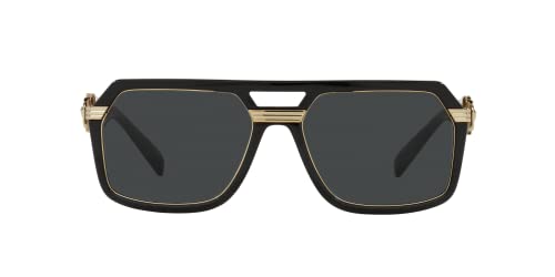 Versace Black Frame Sunglasses with Dark Grey Lenses