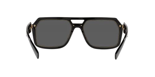 Versace Black Frame Sunglasses with Dark Grey Lenses