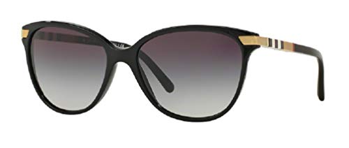 BURBERRY BE4216 30018G 57M Black/Grey Gradient Cat Eye Sunglasses For Women