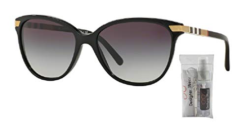 BURBERRY BE4216 30018G 57M Black/Grey Gradient Cat Eye Sunglasses For Women
