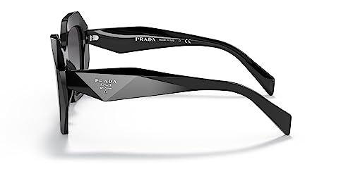 Prada Black Geometric Sunglasses Grey Gradient Lens