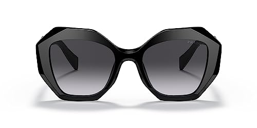 Prada Black Geometric Sunglasses Grey Gradient Lens