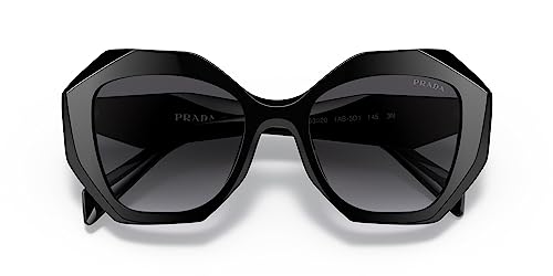 Prada Black Geometric Sunglasses Grey Gradient Lens
