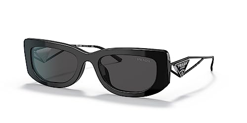 Sleek Prada Sunglasses in Black/Dark Grey, One Size
