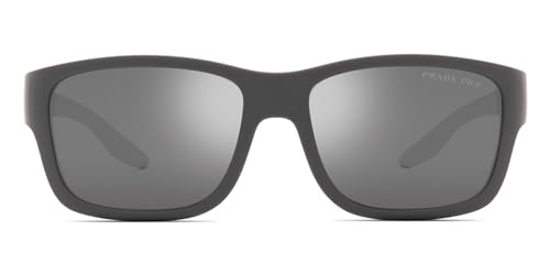 Prada Linea Rossa Men's Round Grey Mirrored Sunglasses