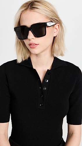 Prada 0PR 24ZS Black/Dark Grey Sunglasses, Women's