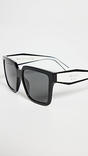 Prada 0PR 24ZS Black/Dark Grey Sunglasses, Women's